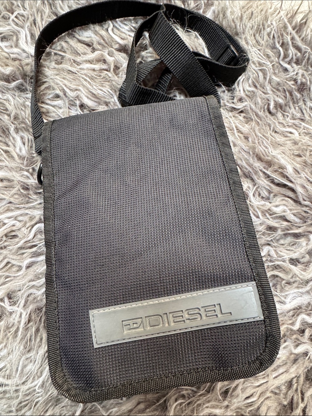 Diesel Black Nylon Crossbody Messenger Bag Unisex